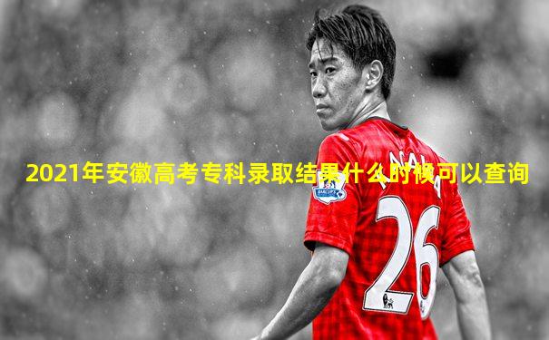 2021年安徽高考专科录取结果什么时候可以查询