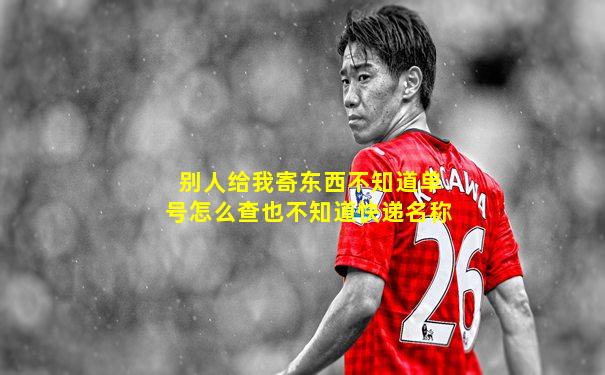 别人给我寄东西不知道单号怎么查也不知道快递名称